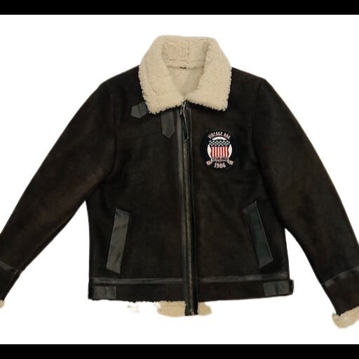 BROWN B3 SHEARLING BOMBER