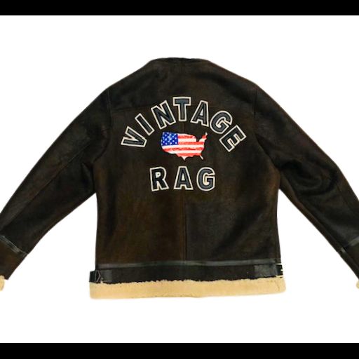 BROWN B3 SHEARLING BOMBER