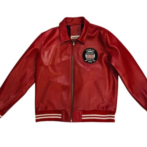RED LEATHER VARSITY