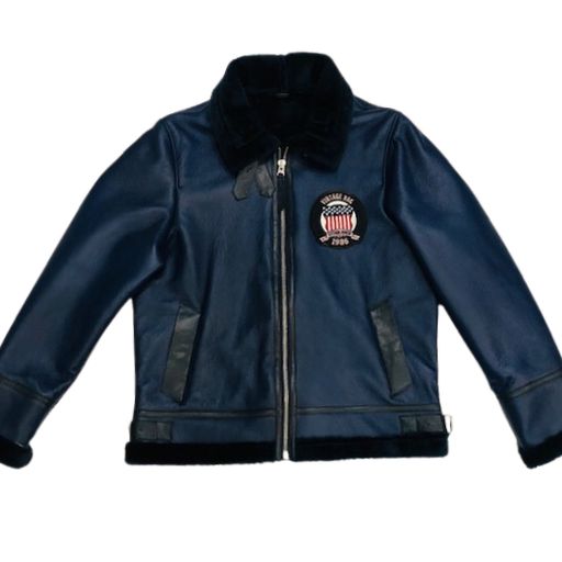 BLUE SHEARLING VARSITY