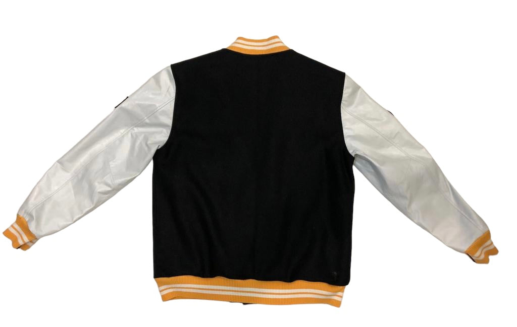 BLACK TIGER VARSITY WITH LEATHER SLEEVES