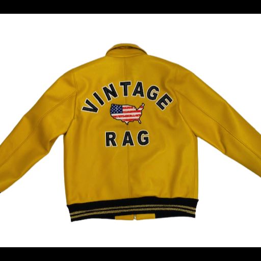 YELLOW LEATHER VARSITY