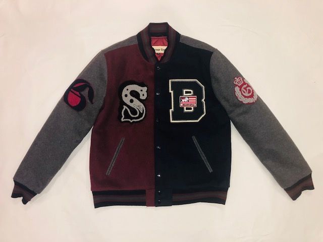 NAVY/BURGUNDY/GREY VARSITY