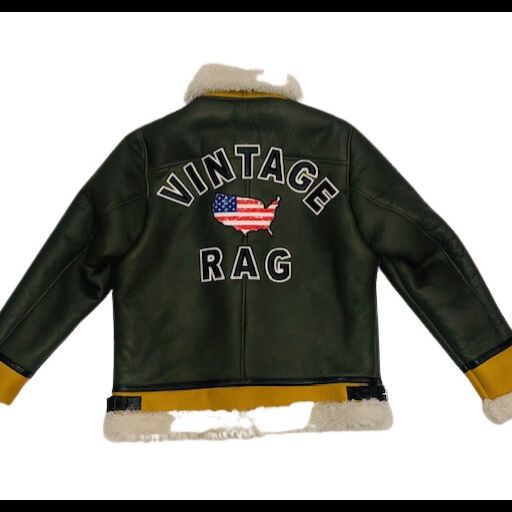 B3 BOMBER SHEARLING GREEN/YELLOW