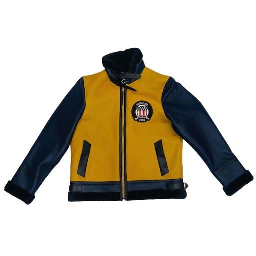 TWO-TONE SHEARLING BOMBER