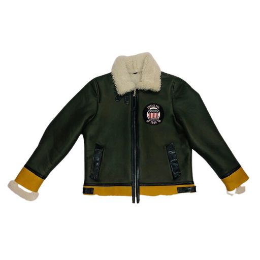 B3 BOMBER  SHEARLING GREEN/YELLOW